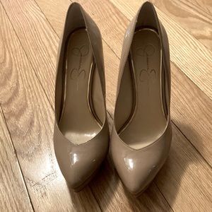 Beige Jessica Simpson Stiletto Heels Size 7.5